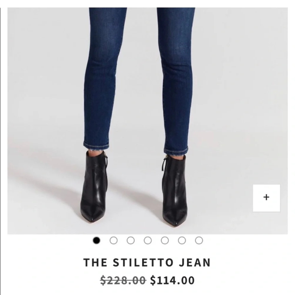 Current/Elliott Skinny Patchwork Pocket Jeans Siz… - image 2